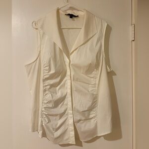 Elegant Cream Sleeveless Blouse